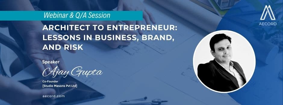 "Webinar on business, branding, and risks with Ajay Gupta from Studio Masons".