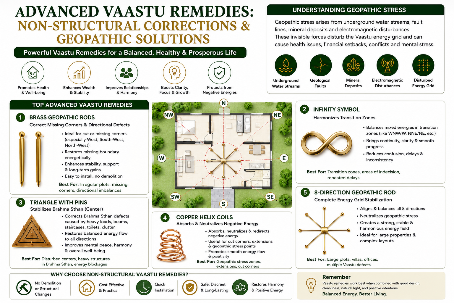Advanced Vaastu Remedies: Non-Structural Corrections & Geopathic Solutions
